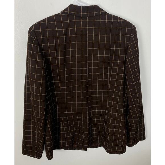 VTG 90s Pendleton wool plaid button up equestrian collared jacket coat 10-Tall - Picture 3 of 5